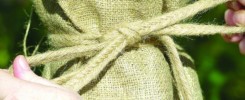 Schöner Jutezopf in Jute natur